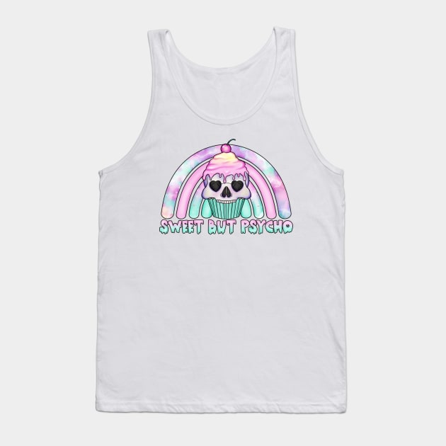 Sweet but psycho, skull cupcake design Tank Top by gaynorcarradice